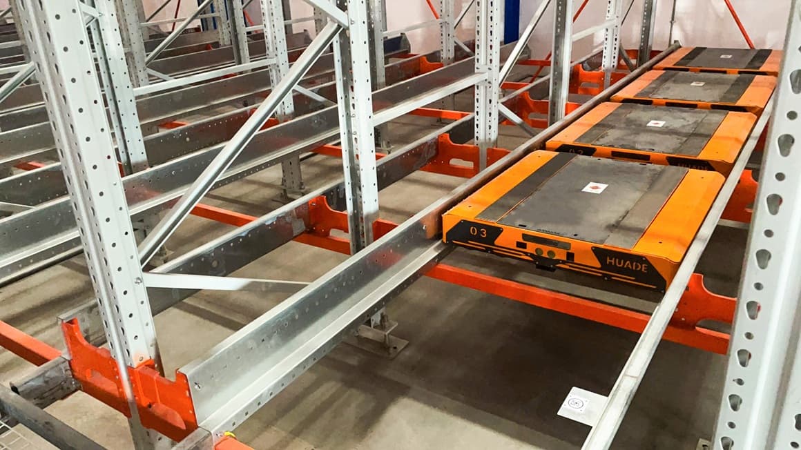 Intelligent four way pallet shuttle fully automated warehouse